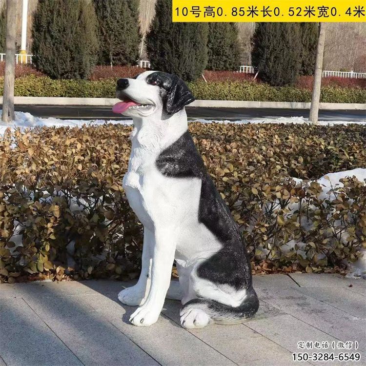 街道哈巴狗雕塑，鑄銅農(nóng)耕雕塑，古銅效果