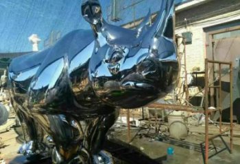 酒店犀牛雕塑，鍍金歐式雕塑，仿古擺件