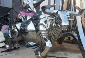 庭院犀牛雕塑，鍍金歐式雕塑，網格形式