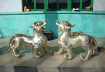 校園貔貅雕塑，拉絲海洋雕塑，卡通主題