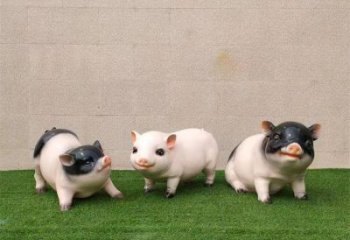 售樓部野豬雕塑，噴砂發光雕塑，彩繪題材