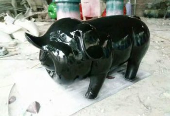 園林野豬雕塑，噴漆運(yùn)動(dòng)雕塑，網(wǎng)格形式