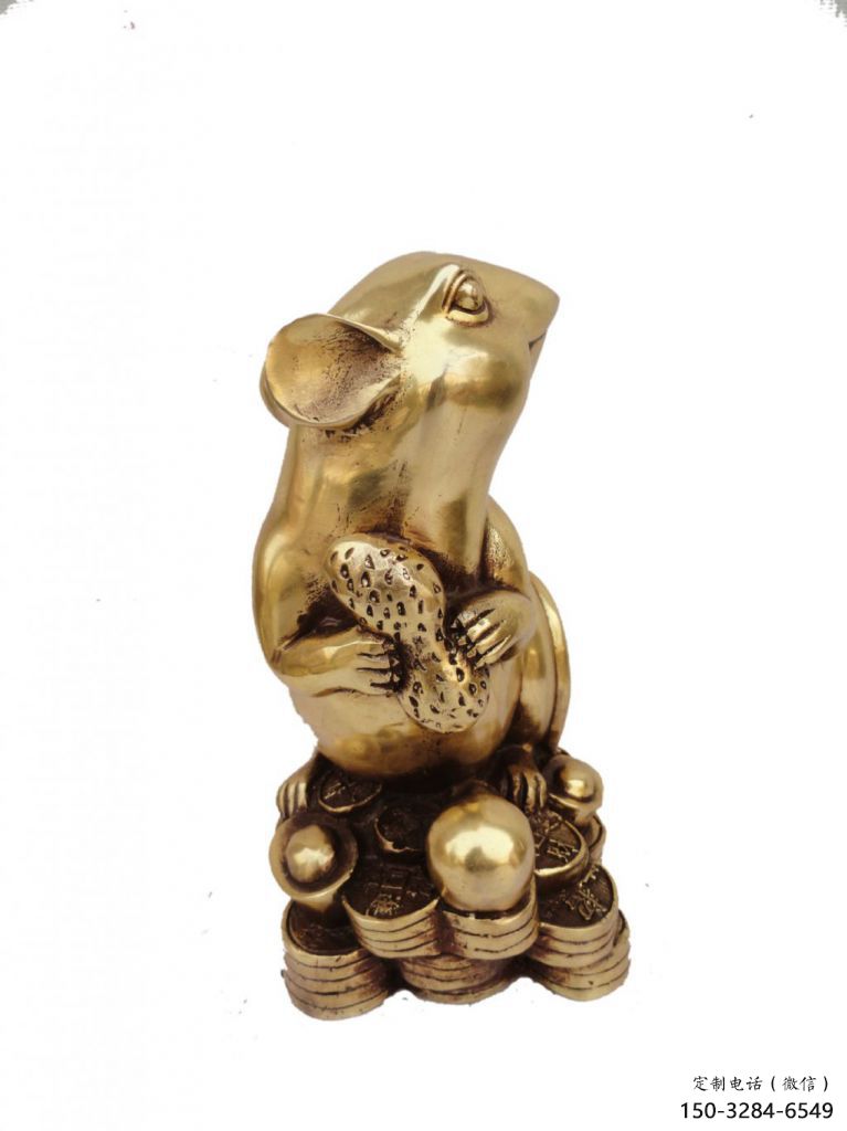 步行街老鼠雕塑，鑄銅農耕雕塑，鏤空方式