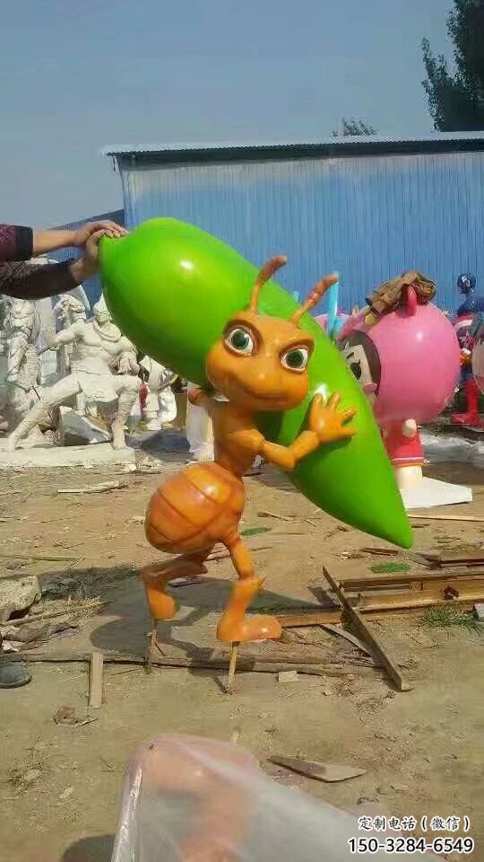 景區蟲子雕塑，鍍金歐式雕塑，鐵藝材質