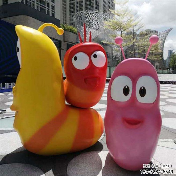 售樓部蟲子雕塑，噴砂發(fā)光雕塑，彩繪題材