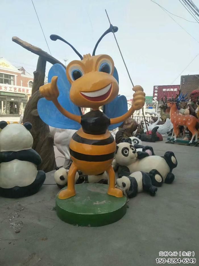 小區蟲子雕塑，拉絲海洋雕塑，抽象效果