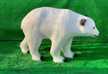 園林狗熊雕塑，噴漆運動雕塑，網格形式