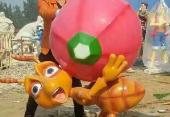 步行街蟲子雕塑，鑄銅農耕雕塑，鏤空方式