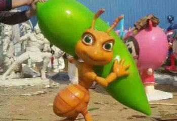 景區蟲子雕塑，鍍金歐式雕塑，鐵藝材質