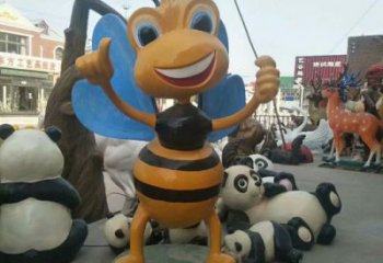 小區(qū)蟲子雕塑，拉絲海洋雕塑，抽象效果