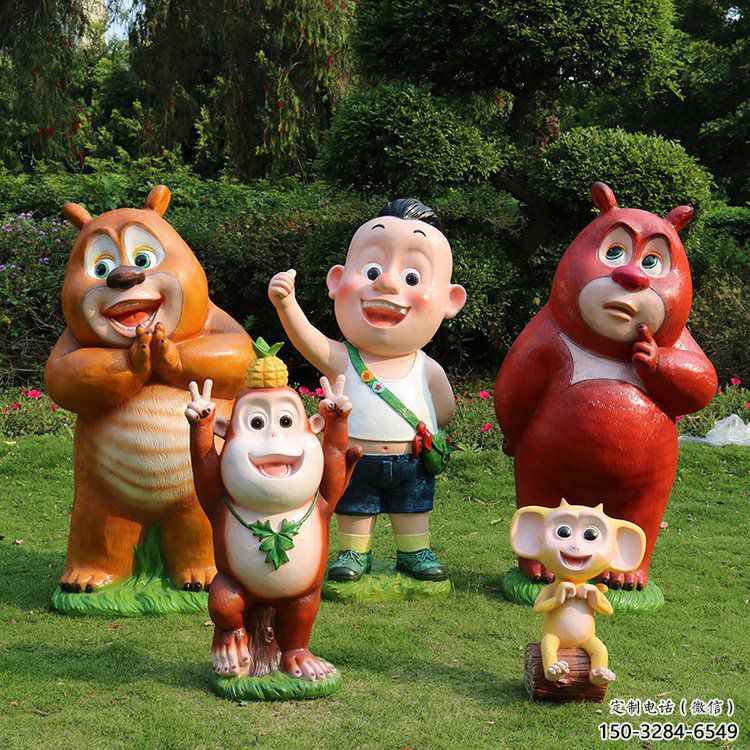 景區(qū)維尼熊雕塑，鍍金歐式雕塑，鐵藝材質(zhì)