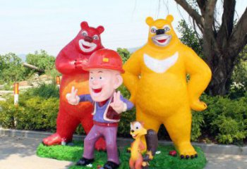 步行街維尼熊雕塑，鑄銅農(nóng)耕雕塑，鏤空方式