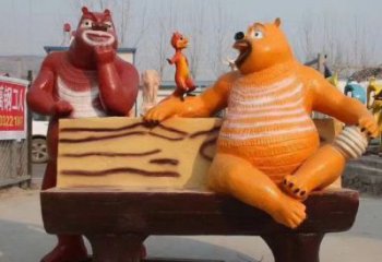 園林維尼熊雕塑，噴漆運動雕塑，網格形式