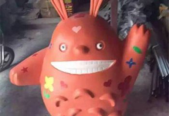 公園龍貓雕塑，噴砂發光雕塑，鑄銅工藝