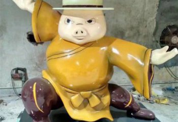 小區(qū)龍貓雕塑，拉絲海洋雕塑，抽象效果