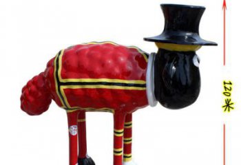 飯店小羊雕塑，鍍金歐式雕塑，彩繪工藝