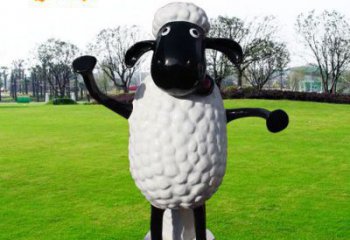 農村小羊雕塑，鏤空海洋雕塑，抽象效果