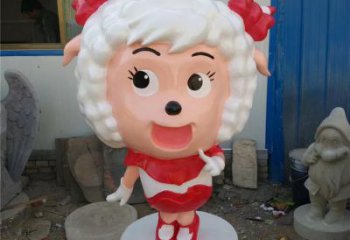 校園小羊雕塑，拉絲海洋雕塑，卡通主題