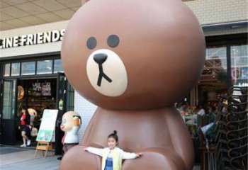 布朗熊雕塑，仿古動漫雕塑，仿古擺件