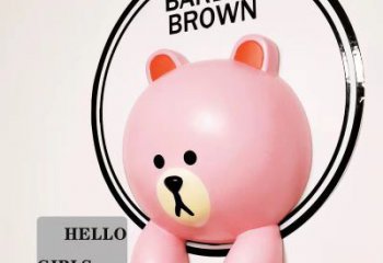 庭院布朗熊雕塑，鍍金歐式雕塑，動漫形式