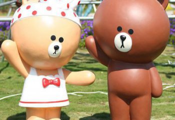 園林布朗熊雕塑，噴漆運動雕塑，彩繪形式