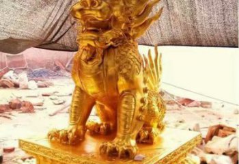 房地產麒麟雕塑，仿古動漫雕塑，噴砂制造