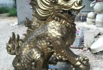 售樓部麒麟雕塑，噴砂發(fā)光雕塑，彩繪題材