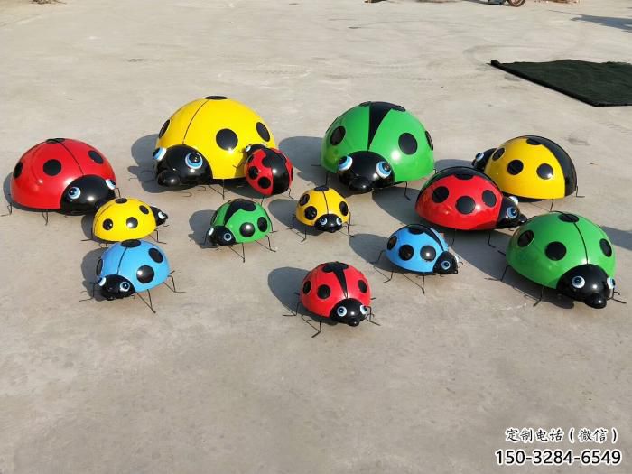 室內瓢蟲雕塑，拉絲海洋雕塑，抽象效果