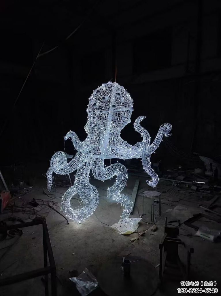 幼兒園烏賊雕塑，鐵藝文化雕塑，鑄造制作