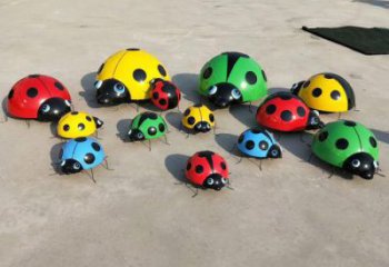 室內(nèi)瓢蟲雕塑，拉絲海洋雕塑，抽象效果