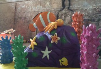 飯店珊瑚雕塑，鍍金歐式雕塑，仿真工藝