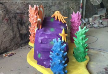 庭院珊瑚雕塑，鍍金歐式雕塑，卡通形式