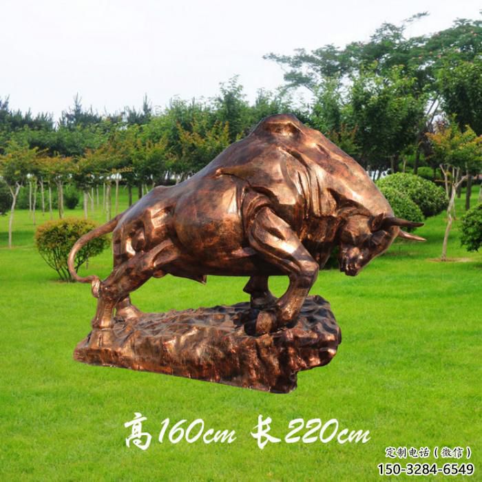 園林開荒牛雕塑 田間彩繪雕塑 仿真擺件