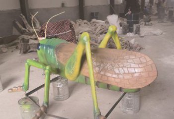 操場蝗蟲雕塑，鏤彩繪昆蟲雕塑，噴砂制造