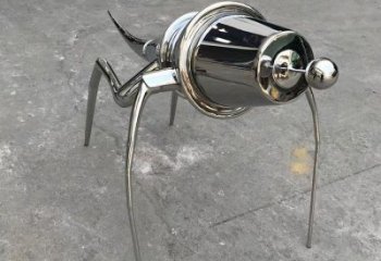 公園蝗蟲雕塑，噴砂發光雕塑，拋光工藝