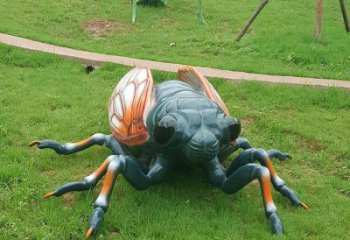 蝗蟲雕塑，仿古昆蟲雕塑，仿古擺件