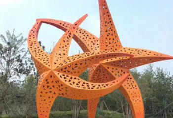 操場海星雕塑，仿真海洋雕塑，噴砂制造