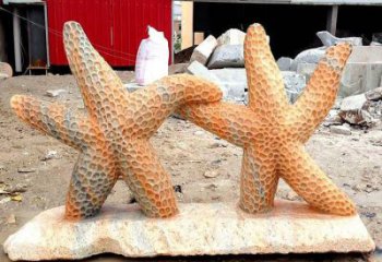 冷飲店海星雕塑，鍍銅海洋雕塑，鏡面工藝