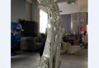 動物館獵豹雕塑，鍍銅動物雕塑，鍍銅工藝