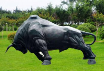 商業(yè)街開荒牛雕塑 售樓處雕塑 動物擺件