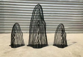 操場假山雕塑，鏤空景觀雕塑，噴砂制造