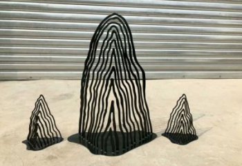 街道假山雕塑，鍛造景觀雕塑，古銅效果