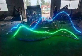 公園假山雕塑，噴砂發(fā)光雕塑，鍛造工藝