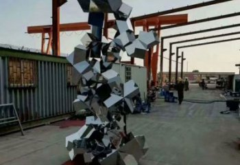 農村景觀石雕塑，鏤空景觀雕塑，抽象效果