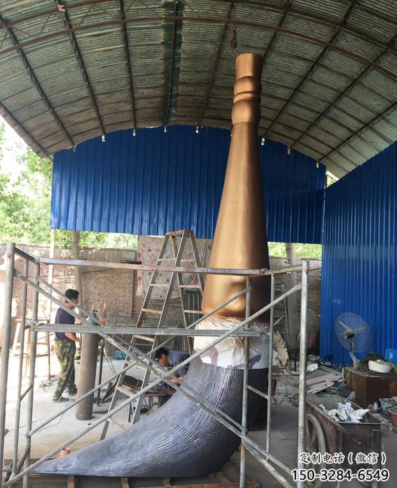 公園毛筆雕塑，噴砂發光雕塑，鍛造工藝