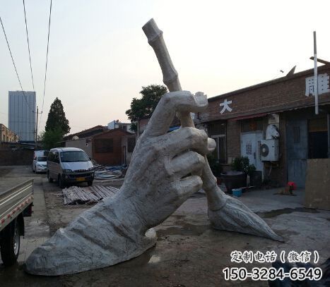 校園毛筆雕塑，拉絲景觀雕塑，抽象主題