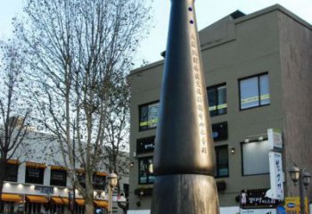 售樓部毛筆雕塑，噴砂發(fā)光雕塑，烤漆題材