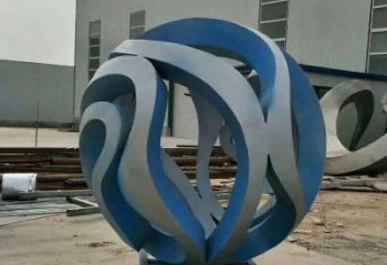 操場(chǎng)地球儀雕塑，鏤空景觀(guān)雕塑，噴砂制造