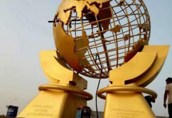 售樓部地球儀雕塑，噴砂發光雕塑，彩繪題材