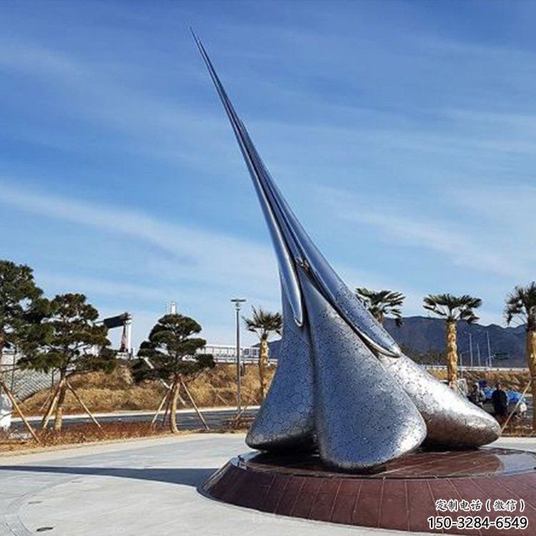 房地產景觀雕塑，仿古水滴雕塑，鏡面制造